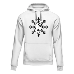 Unisex Adult's Snowboard & Snowflake Fleece Hoodie