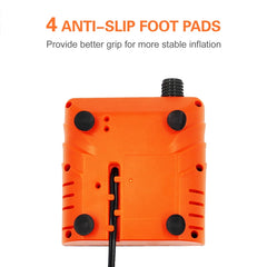 16 PSI, 95L/min SUP Surf Paddle Board Canoe Inflatable Boat Car Bike High Pressure Car 12V Electric Air Pump with 6 Connectors