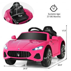 12V Kids Ride-On Licensed Maserati Car with Remote Control and Lights
