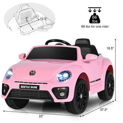 12V Kids Ride On Licensed Volkswagen Beetle with Remote Control