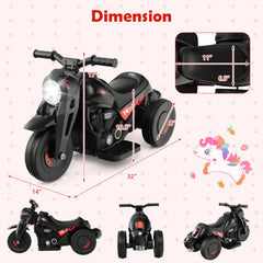6V 4.5Ah Kids Ride On Motorcycle with Bubble Maker and Music