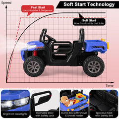 24V Kids Ride On UTV with Dump Bed and Remote Control