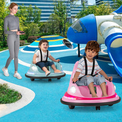 LuxuryLifeWay 12V Kids Ride On Bumper Car with Remote Control and Dual Joysticks