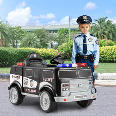 12V Kids Ride On Police Vehicle with 3 Speeds and Megaphone