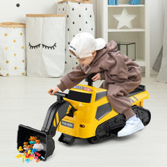 6V Ride On 3-in-1 Electric Excavator with Adjustable Arms and Music
