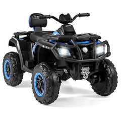24V Kids Ride On 2 Seater ATV with 4 Motors, LED Lights, and Music