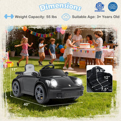 12V Kids Ride On Licensed RUF CTR Car with Remote Control and Music