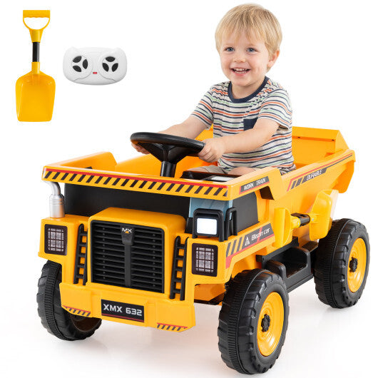 24V Kids Ride On Construction Vehicle with Dump Bed and Remote Control