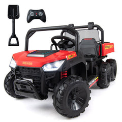 24V 7Ah Kids Ride On 2-Seater 4WD UTV with Electric Dump Bed and Lights