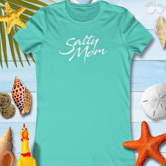 Women's 'Salty Mom' Tee - T-Shirt for Beach Lovers 🌴