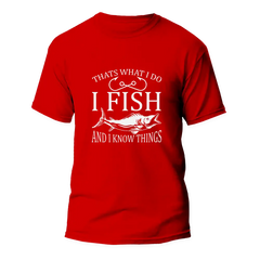 Outdoorzees Unisex 'I Fish And Know Things' T-Shirt