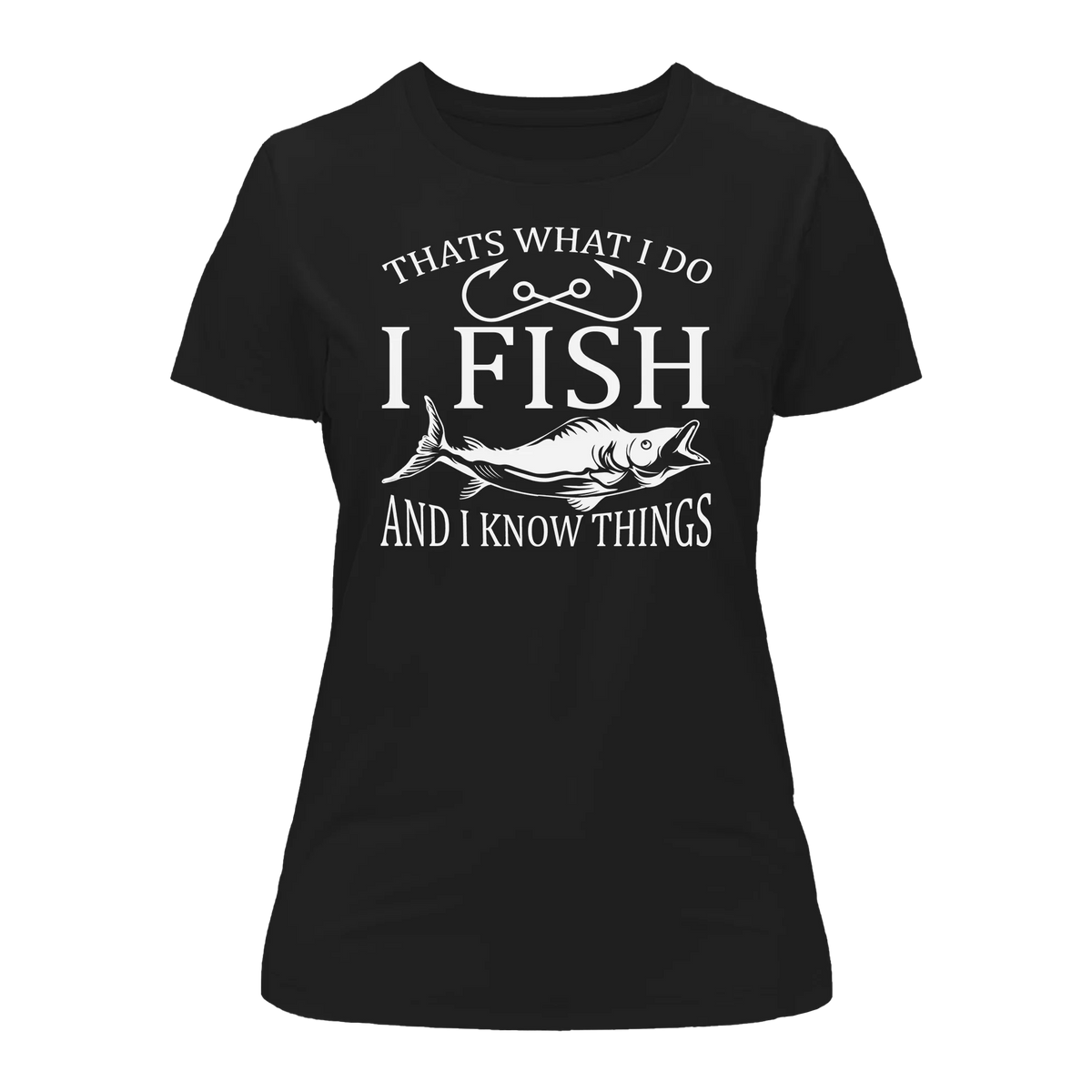 Outdoorzees Women's 'I Fish And Know Things' T-Shirt