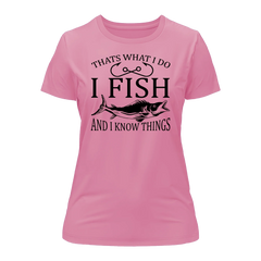 Outdoorzees Women's 'I Fish And Know Things' T-Shirt