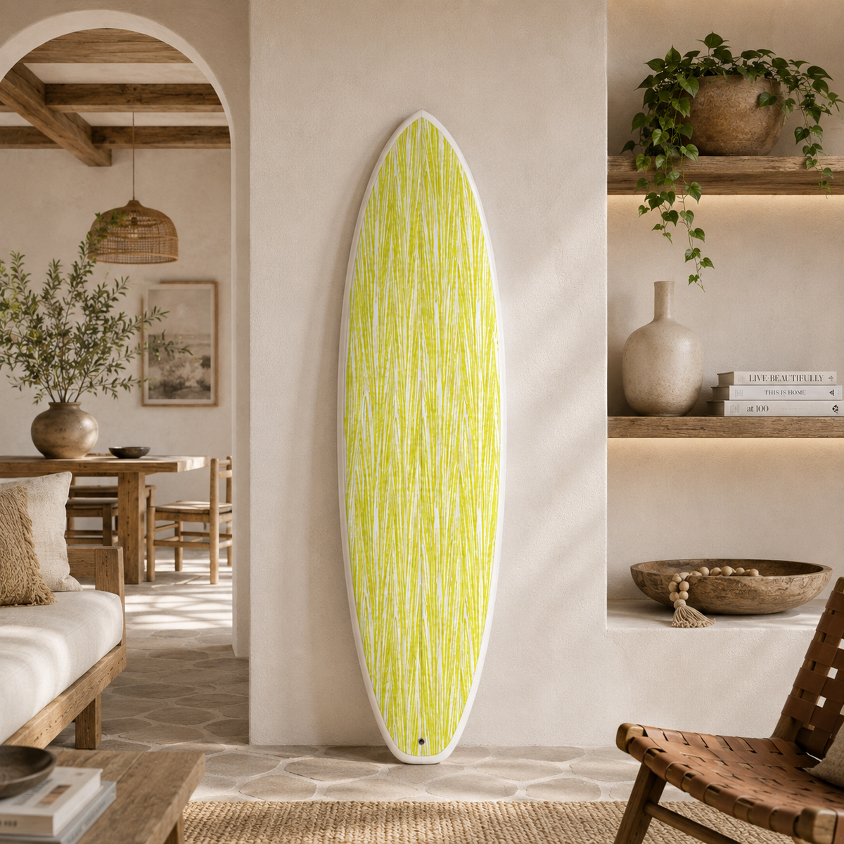 The Seagrass Print – Organic Modern Surfboard Wall Art