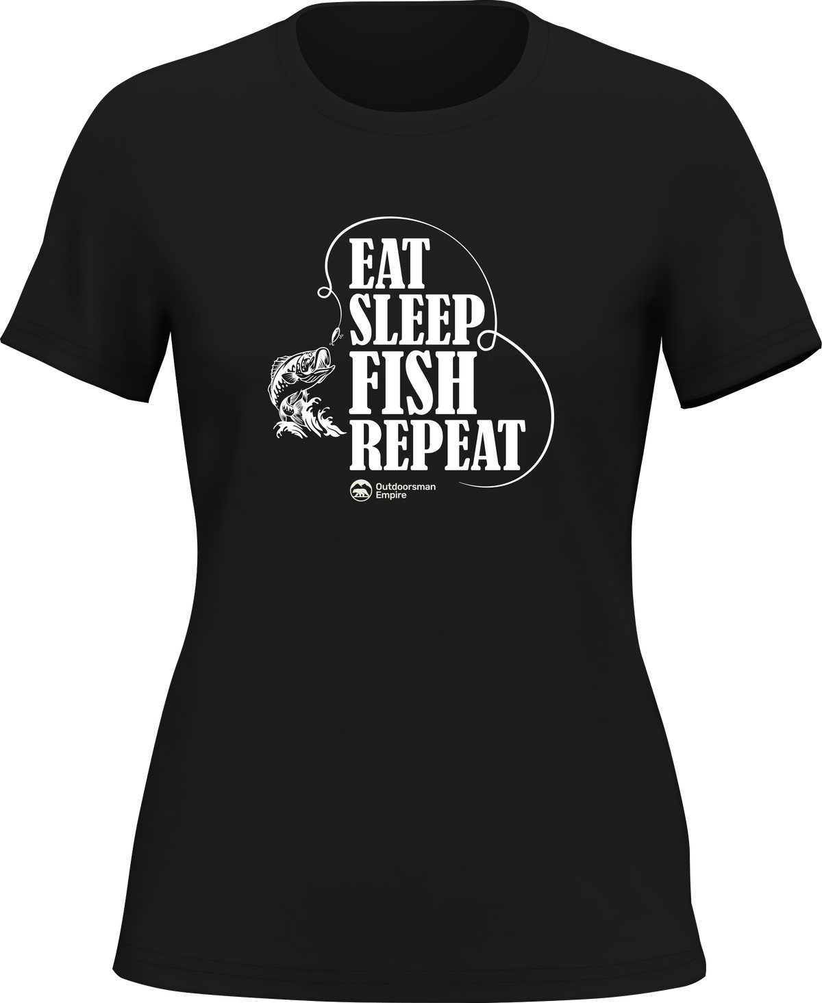 Outdoorzees Women's'Eat Sleep Fish Repeat' T-Shirt