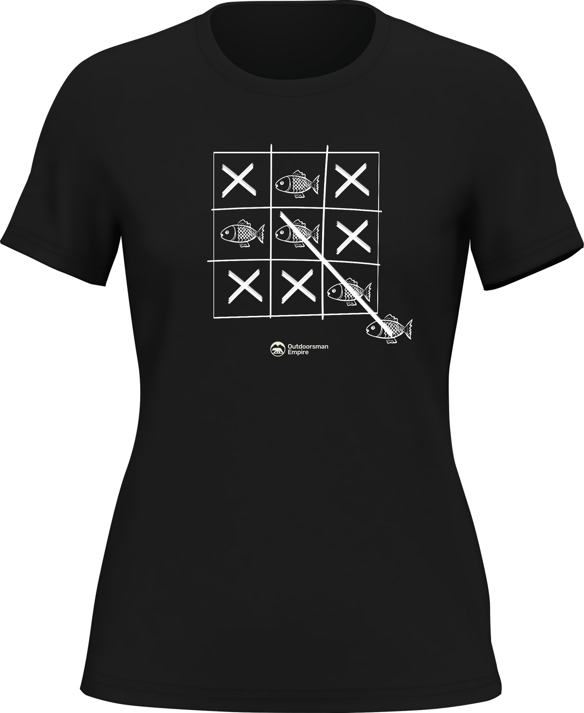 Outdoorzees Women's Fish Tick Tack Toe T-Shirt