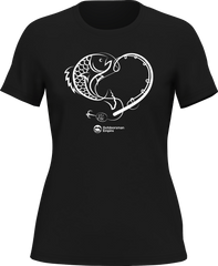 Outdoorzees Women's Fishing Heart T-Shirt