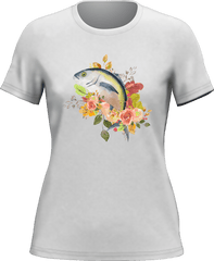 Outdoorzees Women's Fishing Flower T-Shirt