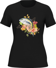 Outdoorzees Women's Fishing Flower T-Shirt