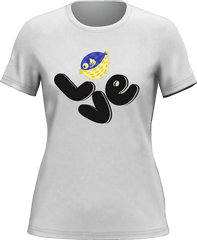 Outdoorzees Women's Love Fishing Blue Blowfish Globe T-Shirt