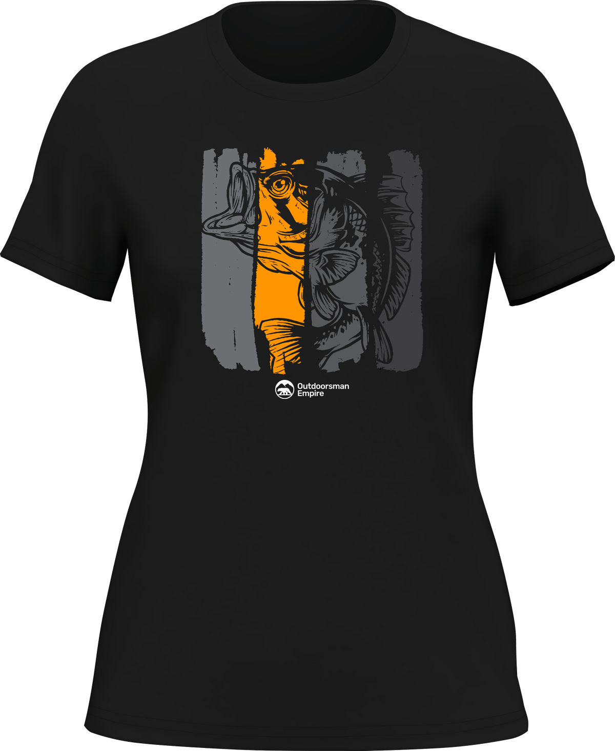 Outdoorzees Women's Fishing Grunge Bars T-Shirt