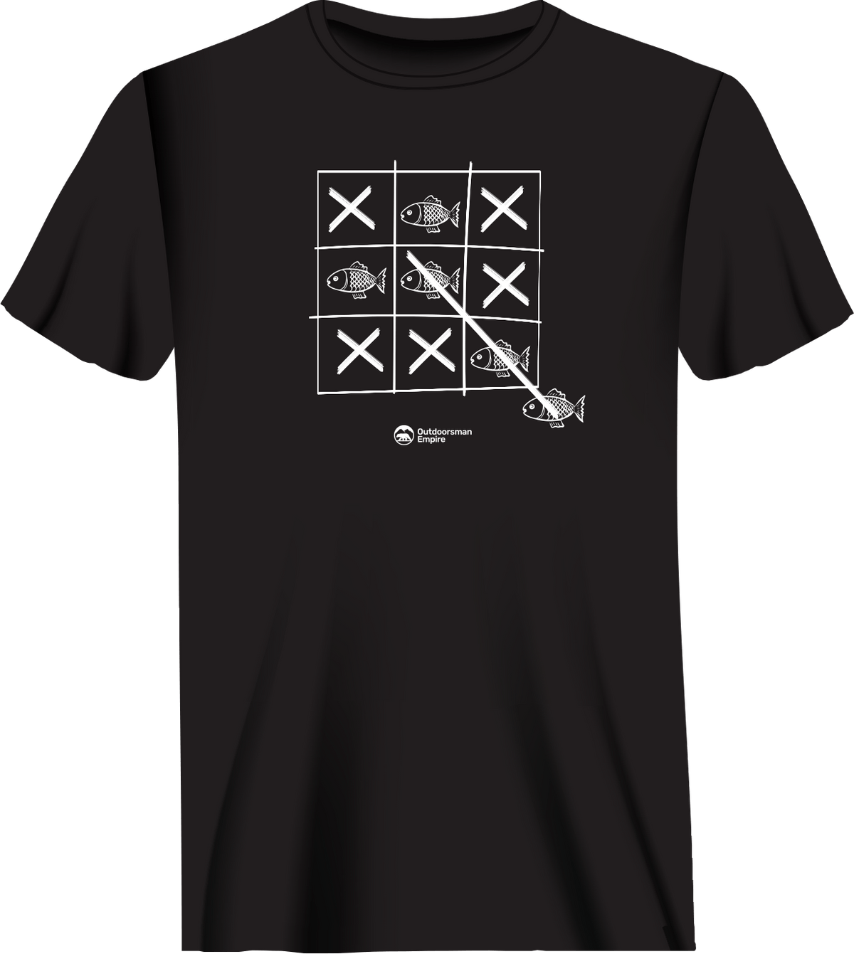 Outdoorzees Unisex Fish Tick Tack Toe T-Shirt