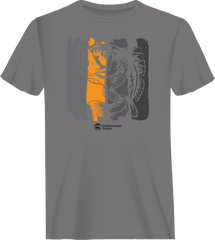 Outdoorzees Unisex Fishing Grunge Bars T-Shirt