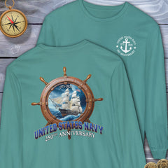 Unisex Navy's 250th Anniversary Comfort Color Long Sleeve T-Shirt
