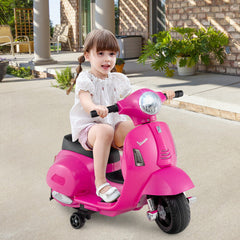6V Kids Ride On Licensed Vespa Motorcycle with LED Headlight and Horn