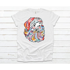 CHRISTMAS Unisex Kid's/Adult's Watercolor Santa T-Shirt