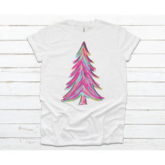 CHRISTMAS Unisex Kid's/Adult's Watercolor Tree T-Shirt