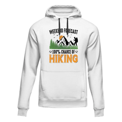 Outdoorzees Unisex 'Weekend Forecast 100% Hiking' Hoodie