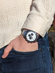 Beyond Boring Watch Company Men's Chronograph - White Dial - 100m
