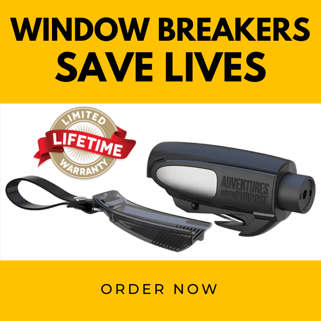 Adventures With Purpose 2-in-1 Emergency Window Breaker & Seatbelt Cutter