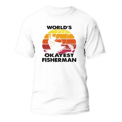 Outdoorzees Unisex 'World's Okayest Fisherman' T-Shirt