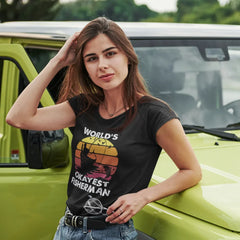 Outdoorzees Women's 'World's Okayest Fisherman' T-Shirt