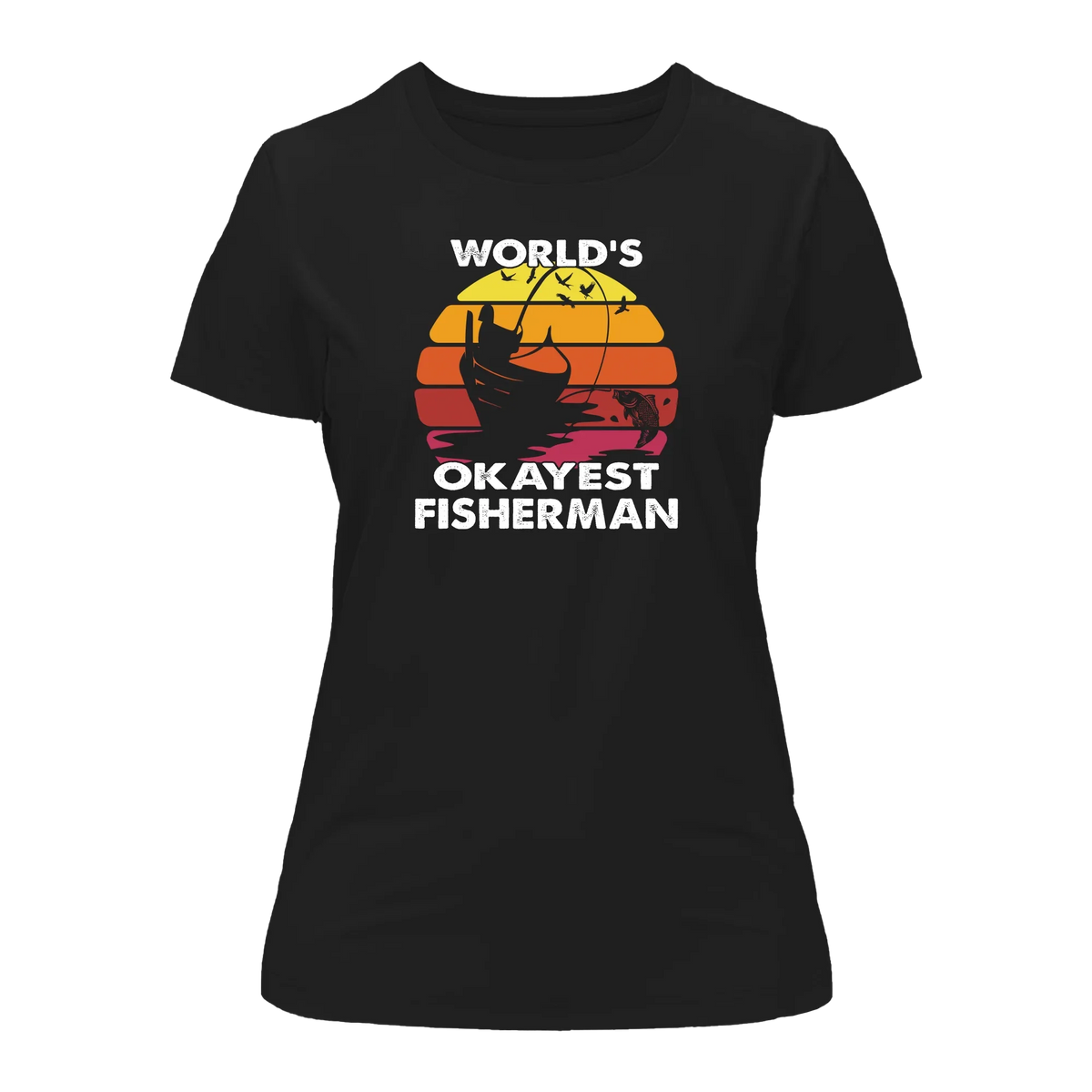 Outdoorzees Women's 'World's Okayest Fisherman' T-Shirt