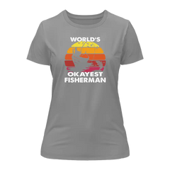 Outdoorzees Women's 'World's Okayest Fisherman' T-Shirt