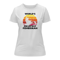 Outdoorzees Women's 'World's Okayest Fisherman' T-Shirt