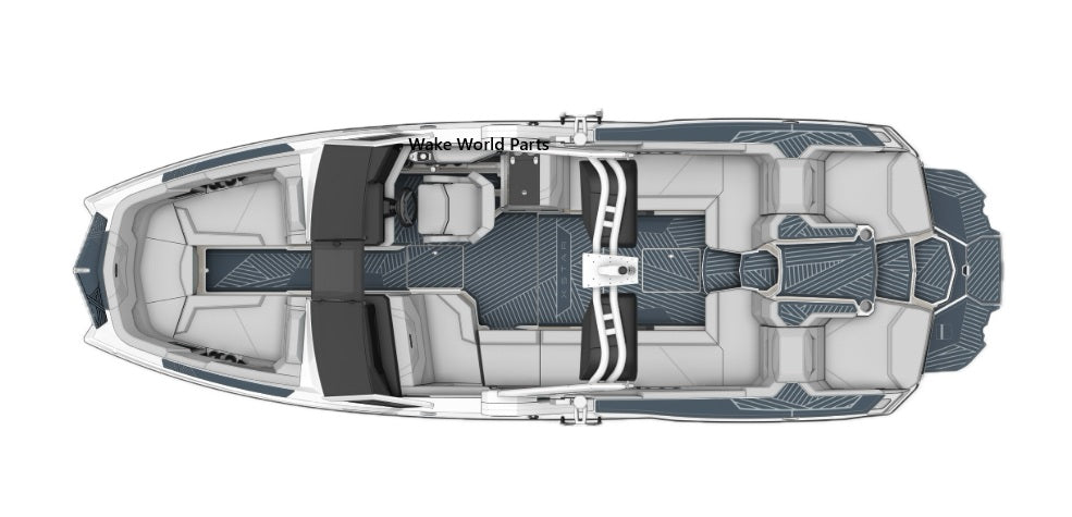 MasterCraft X-STAR SEADEK 23 PAD - COCKPIT FLOORING DARK GREY OVER STORM 2025
