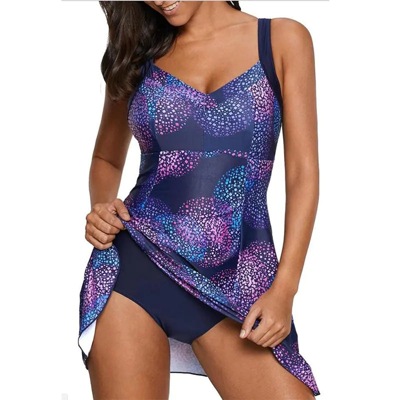 Women's Plus Size Two-Piece Tankini Swimsuit