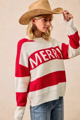 CHRISTMAS Women's 'Merry' Lettering Sweater