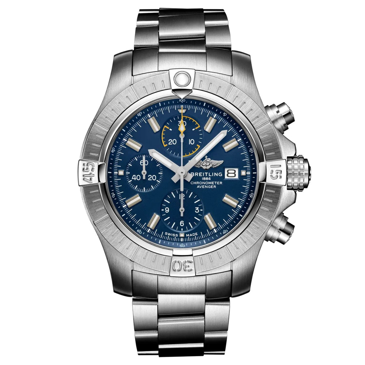 Breitling Men's Navitimer Avenger - Blue Dial - 30m