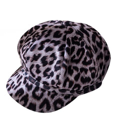 Women's Leopard Print Octagonal Hat