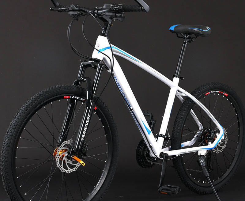 24-36 Speed Mountain Bike with Aluminum Alloy Frame, Oil Pressure Double Disc Brakes, Shock Absorption