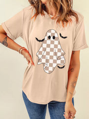 HALLOWEEN Women's Ghost & Bat Graphic T-Shirt