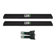 Aero Roof Rack Pad with 10' Scratch-Resistant Tie Downs - Wide Aero Bars