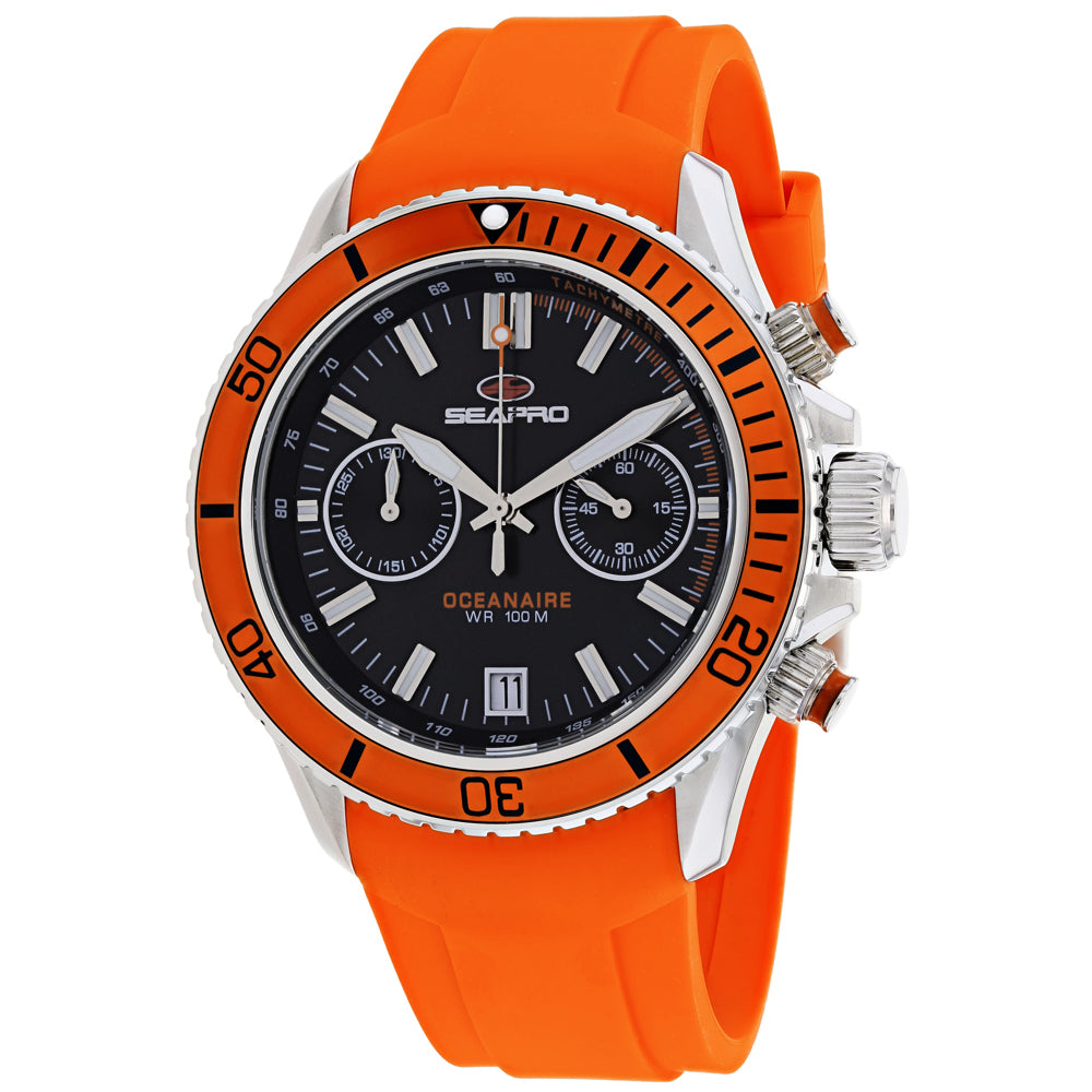 Seapro Men's Thrash - Black Dial, Orange Strap - 100m