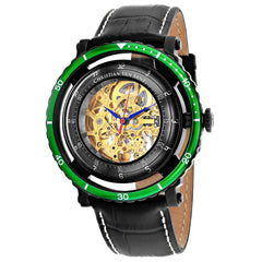 Christian Van Sant Men's Dome - Gold Dial, Black Strap/Case - 30m