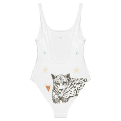 Women's 'Lyra' One-Piece Swimsuit in White Jaguar